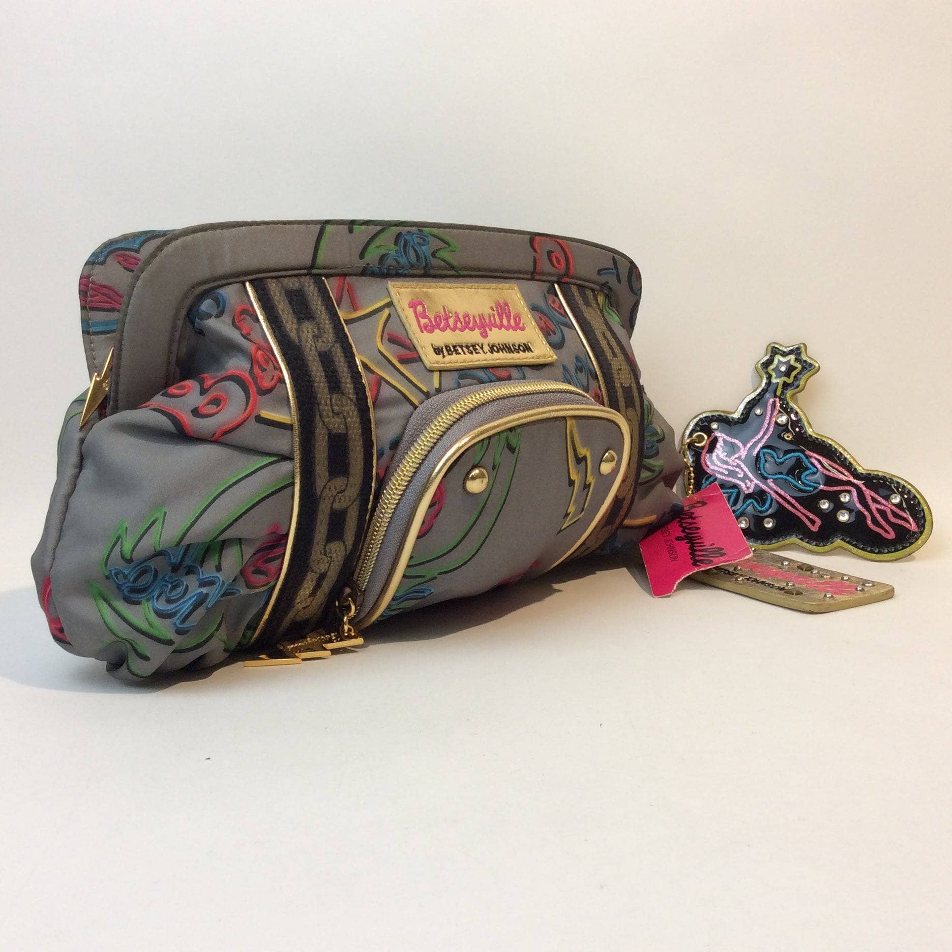 1990s Betseyville Deadstock Designer Clutch Handbag - Image 3