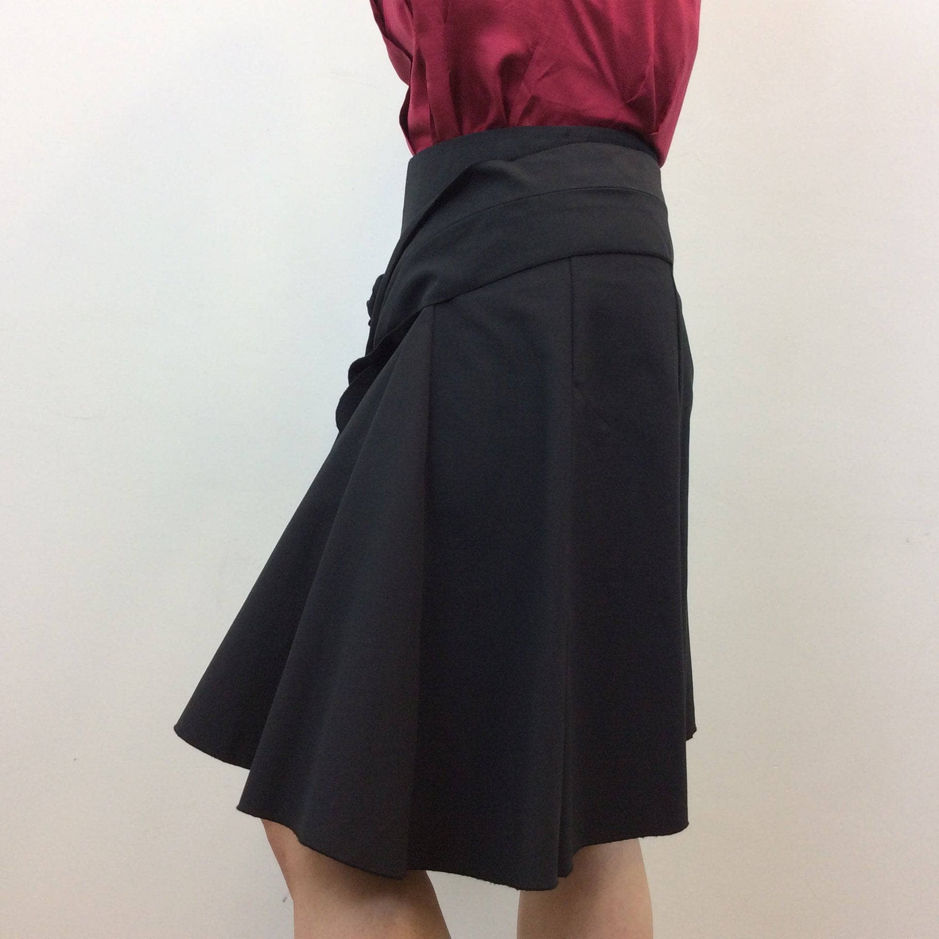 1990s George Lévesque Tier Black Skirt Medium - Image 7