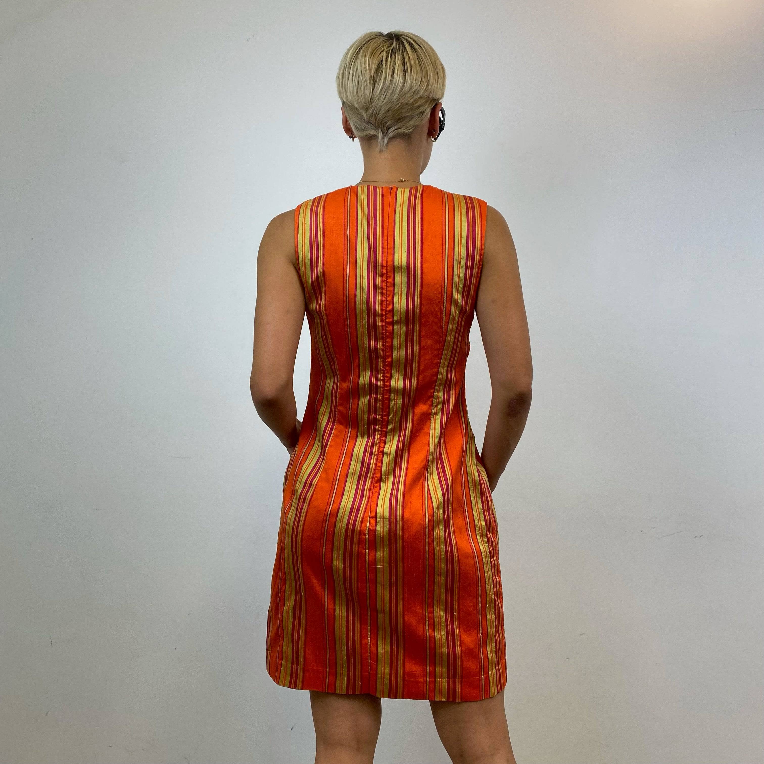 1990s Sleeveless Silk Sheath Dress Small - Image 2
