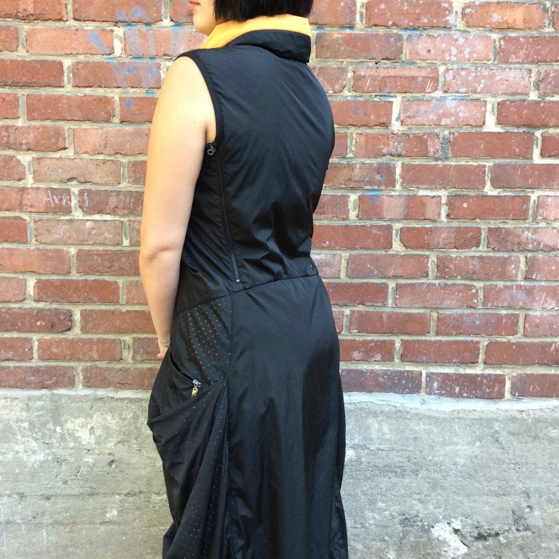 2000s Marithé François Girbaud Black Midi Dress Medium - Image 6
