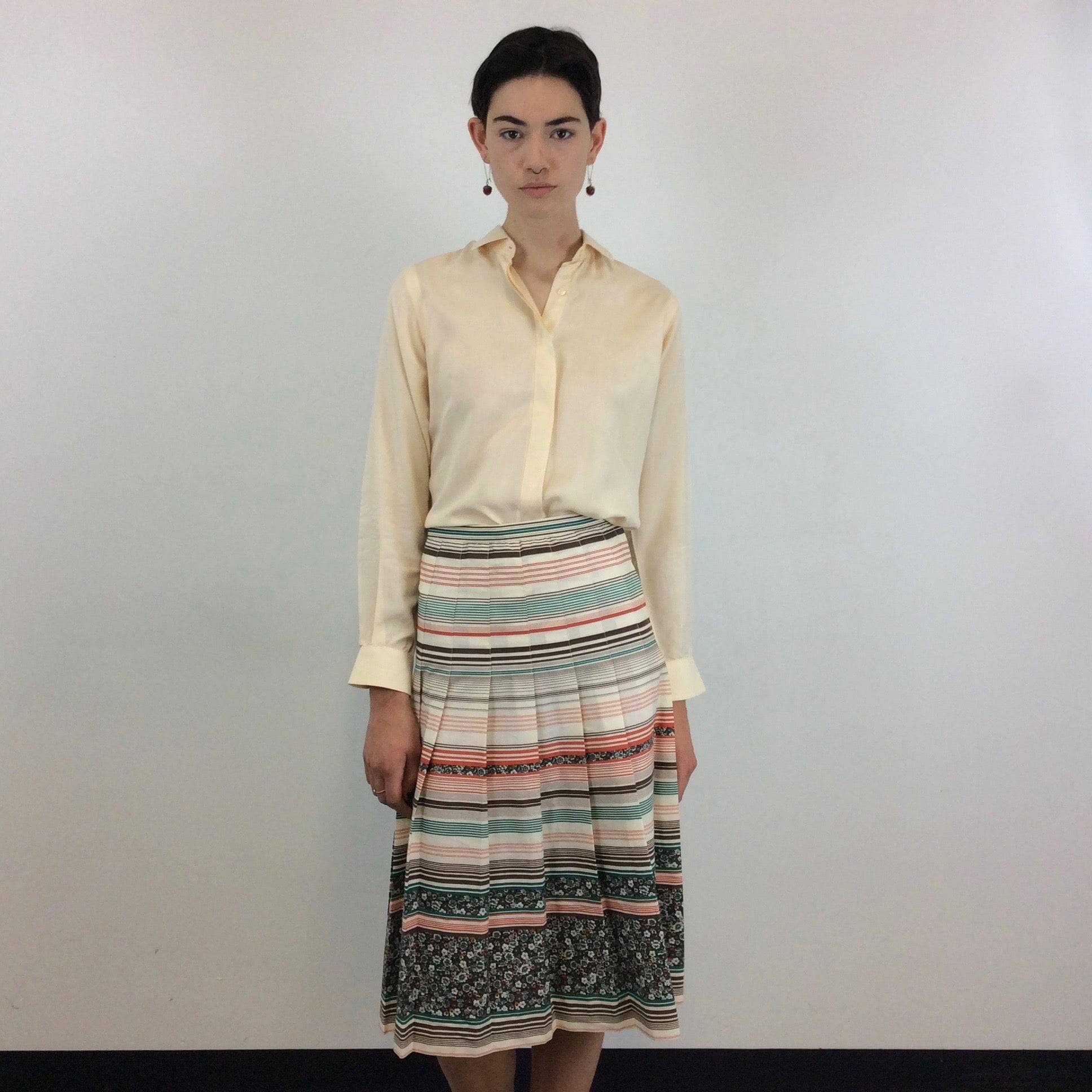 Aquascutum Classic Button Up Silk Blouse Medium