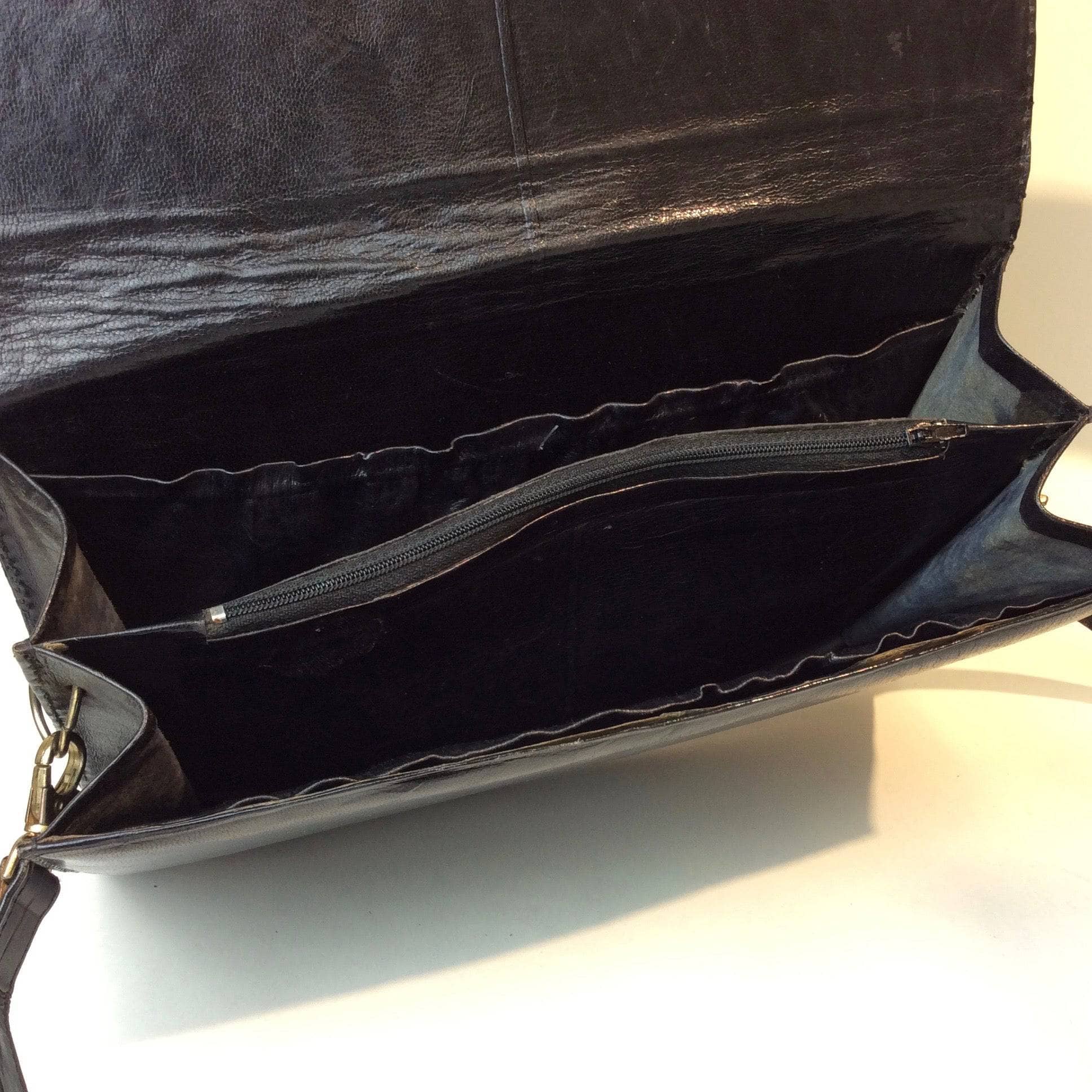 Black Genuine Leather Shoulder Bag - Image 7