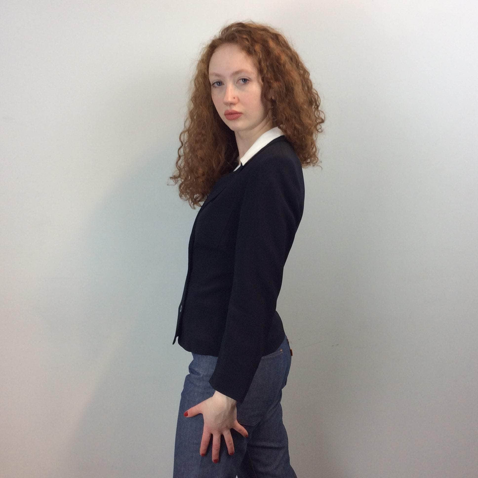 Cacharel Double Breasted Navy Blazer Small - Image 5