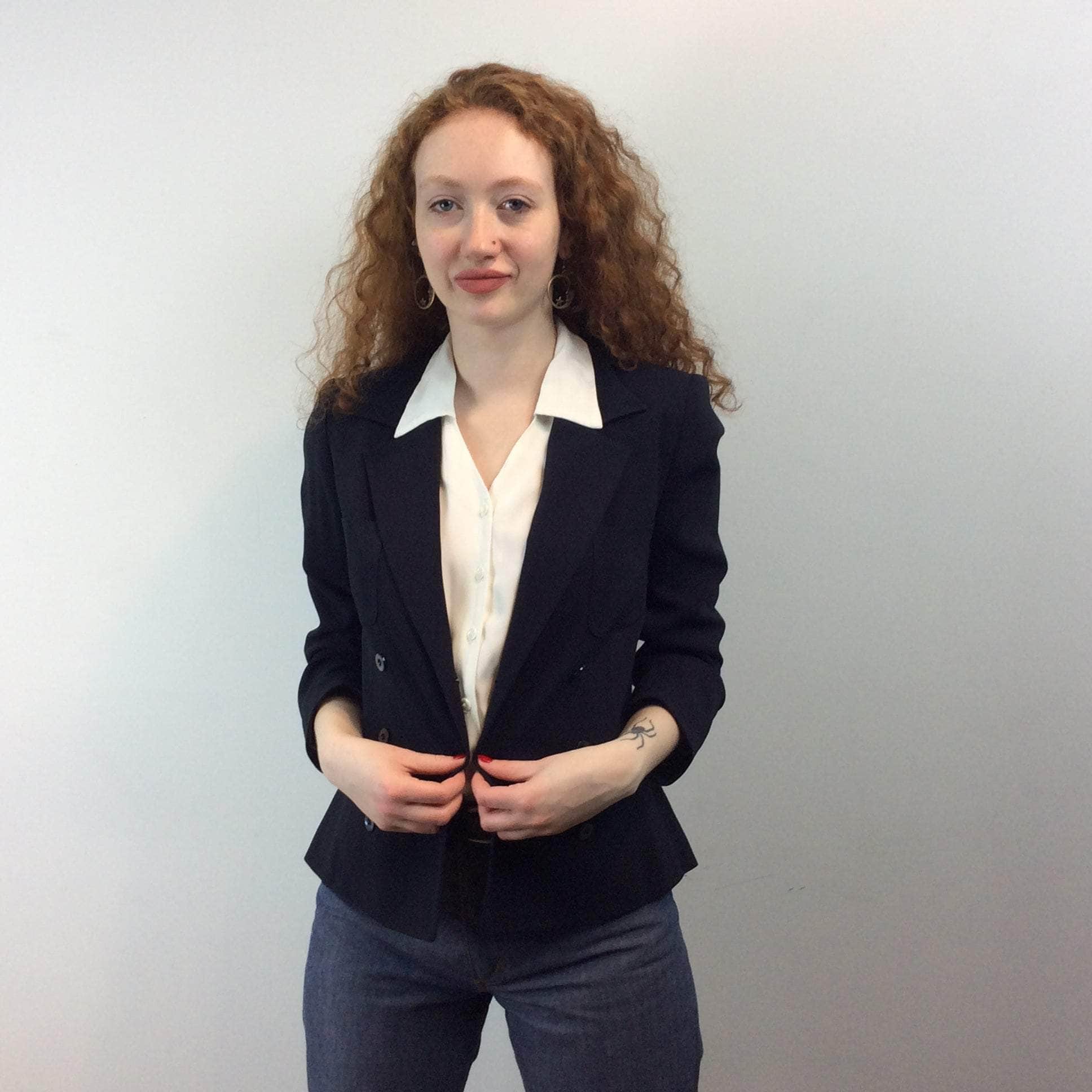 Cacharel Double Breasted Navy Blazer Small - Image 7