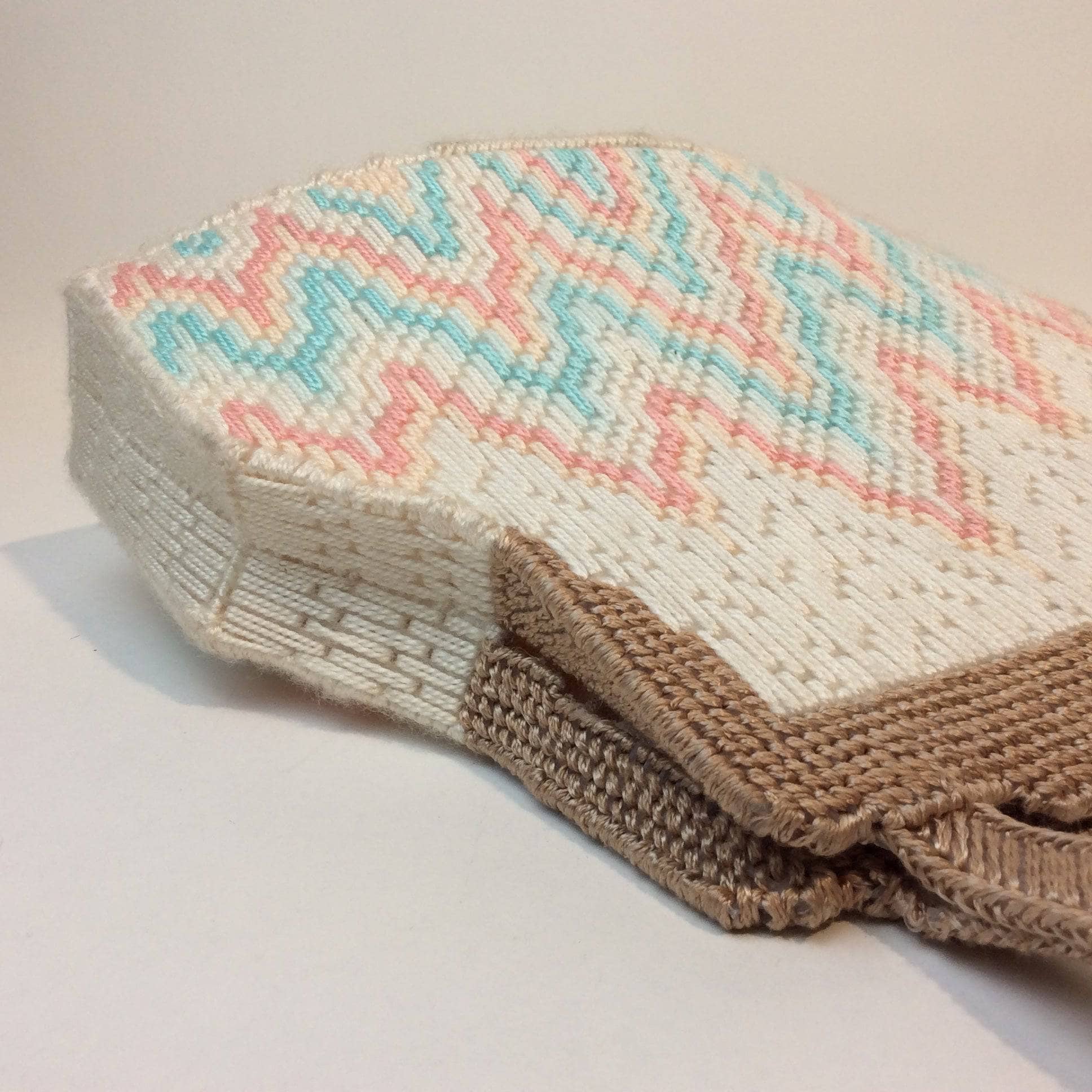 1970's Bargello Needlepoint Handbag Handmade - Image 2