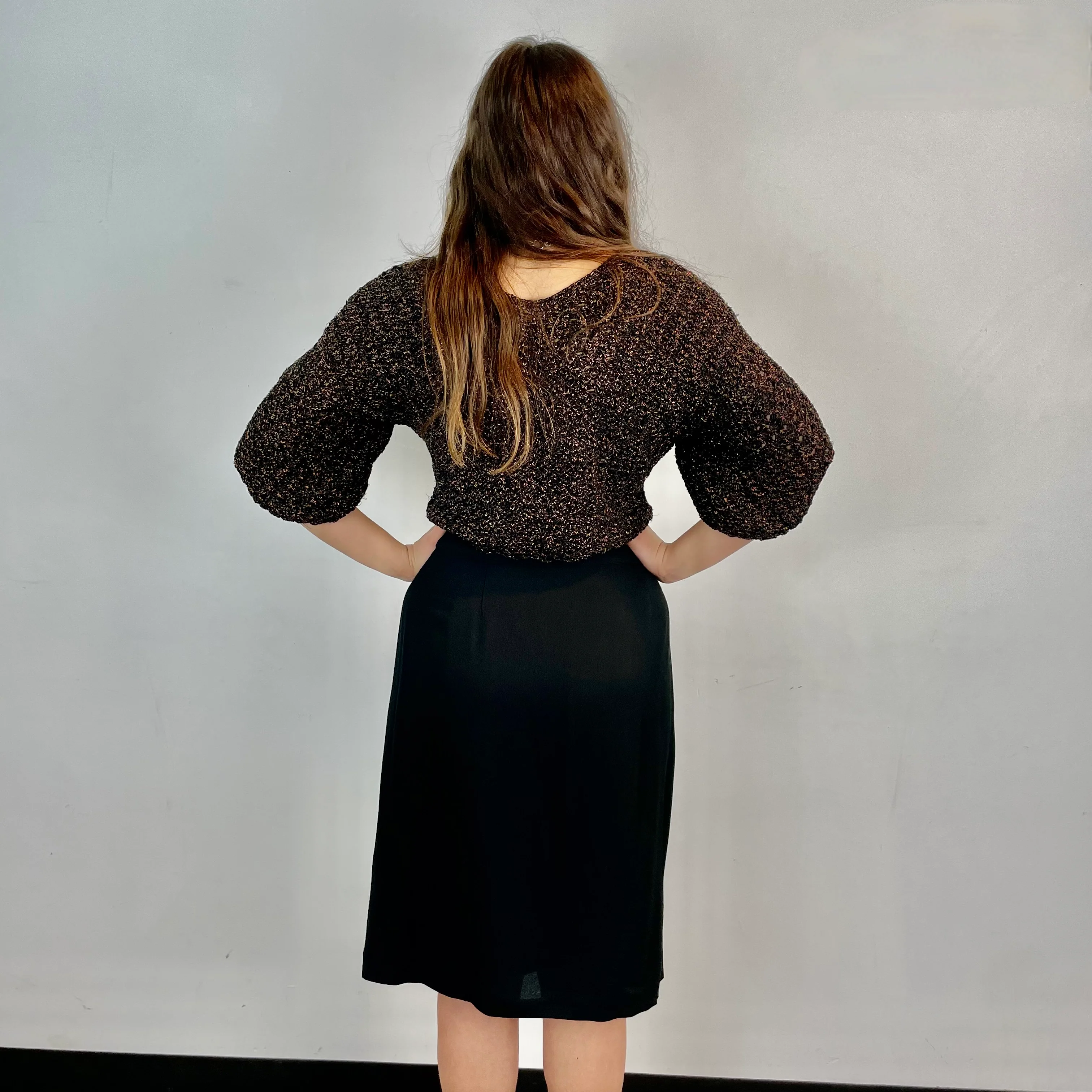 Emporio Armani Black Wrap Skirt Medium - Image 4
