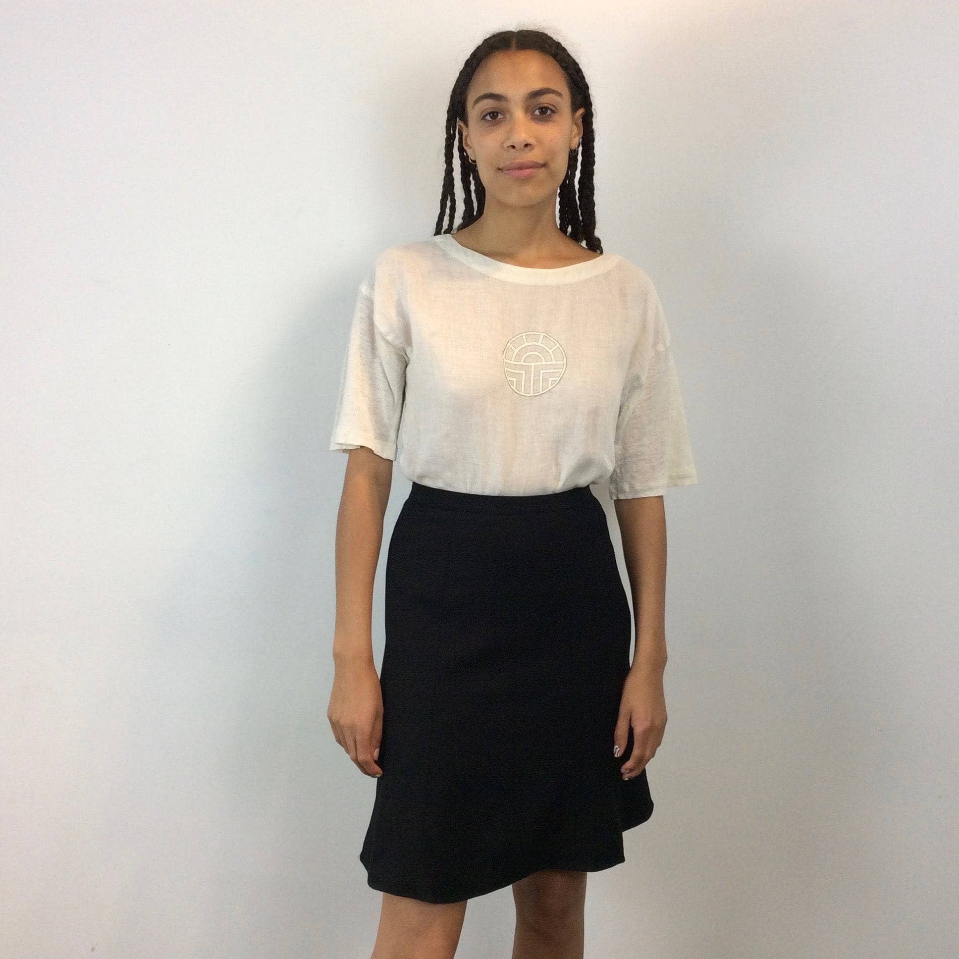 Giorgio Armani Black Wool Skirt S - Image 5