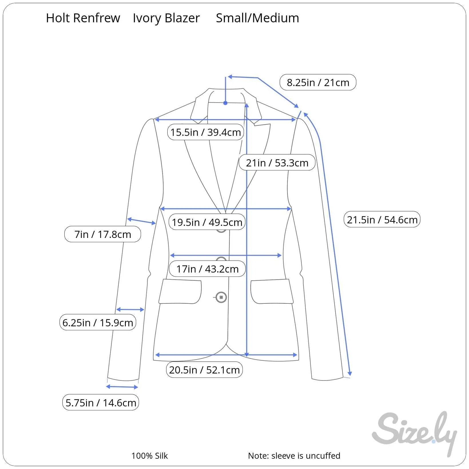 Holt Renfrew Gold Silk Fitted Blazer S/M - Image 5