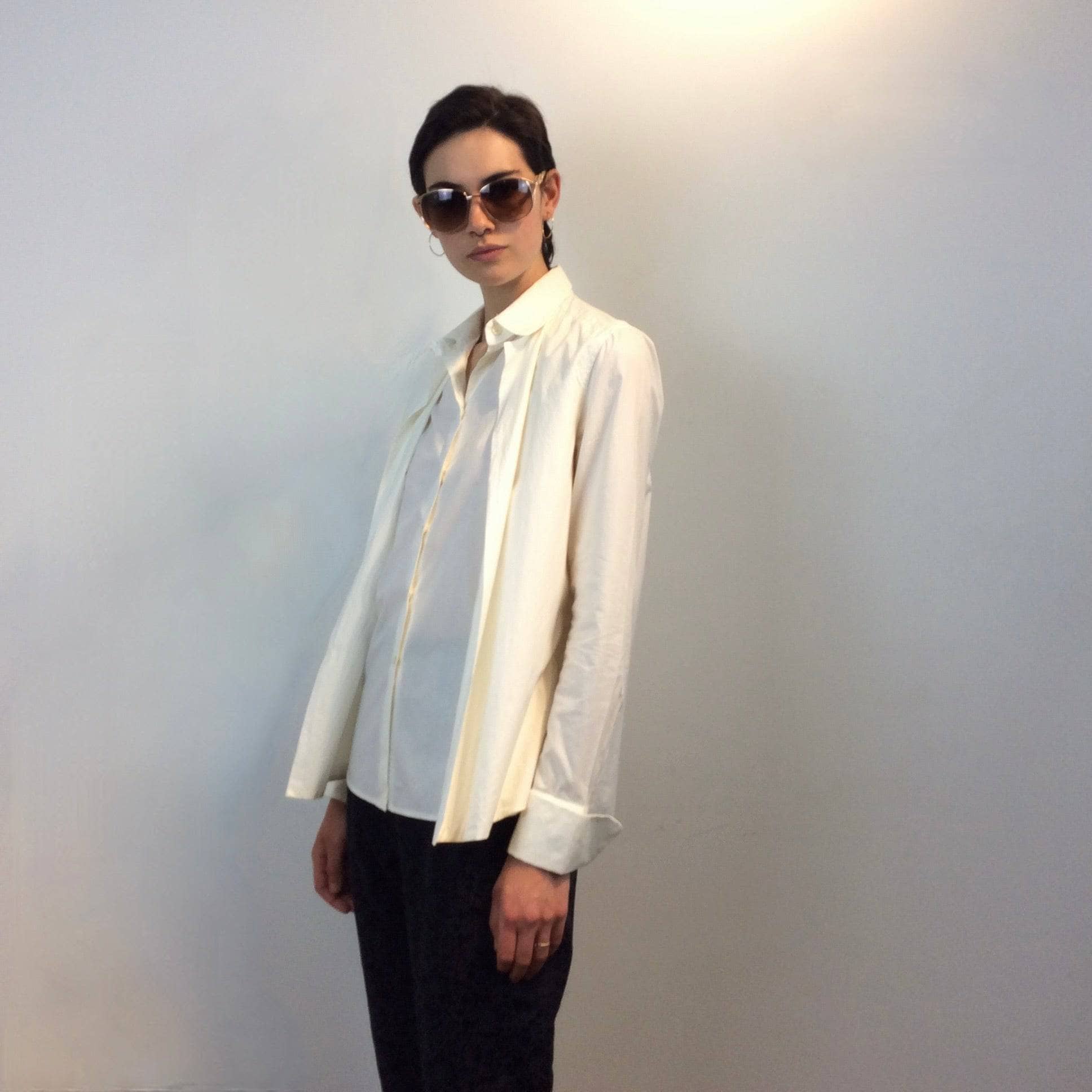 Martine Sitbon Off-White Blouse Medium - Image 4