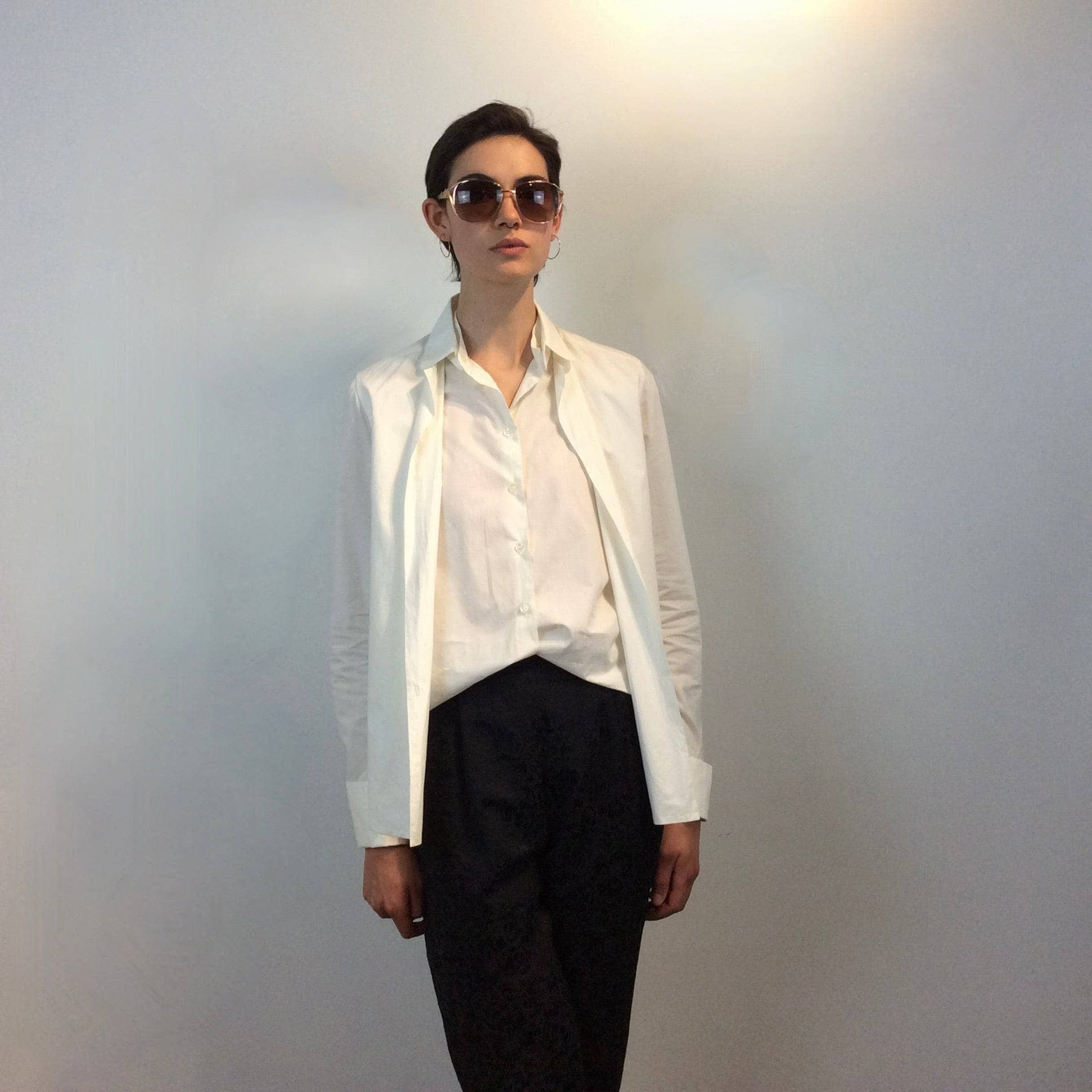 Martine Sitbon Off-White Blouse Medium - Image 5