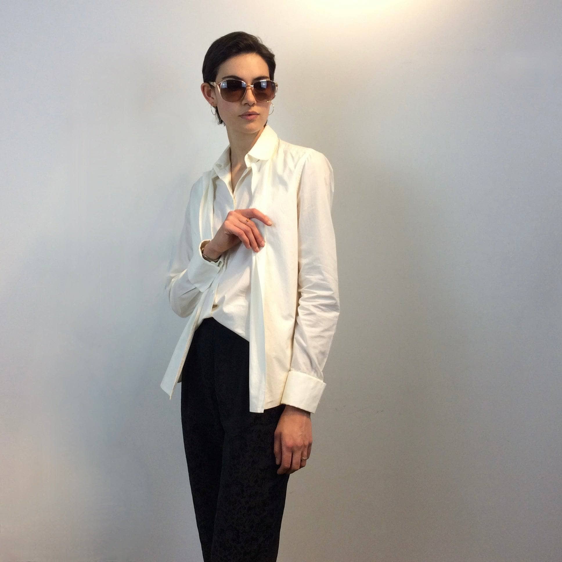 Martine Sitbon Off-White Blouse Medium - Image 6