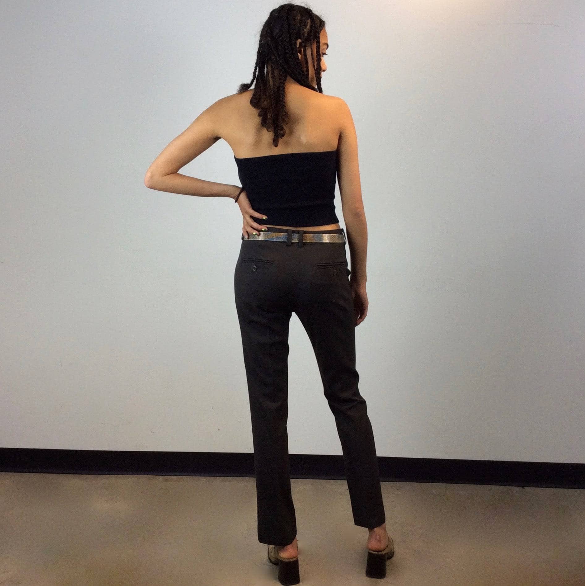 Max Mara Brown Wool Cigarette Pants S/M - Image 2
