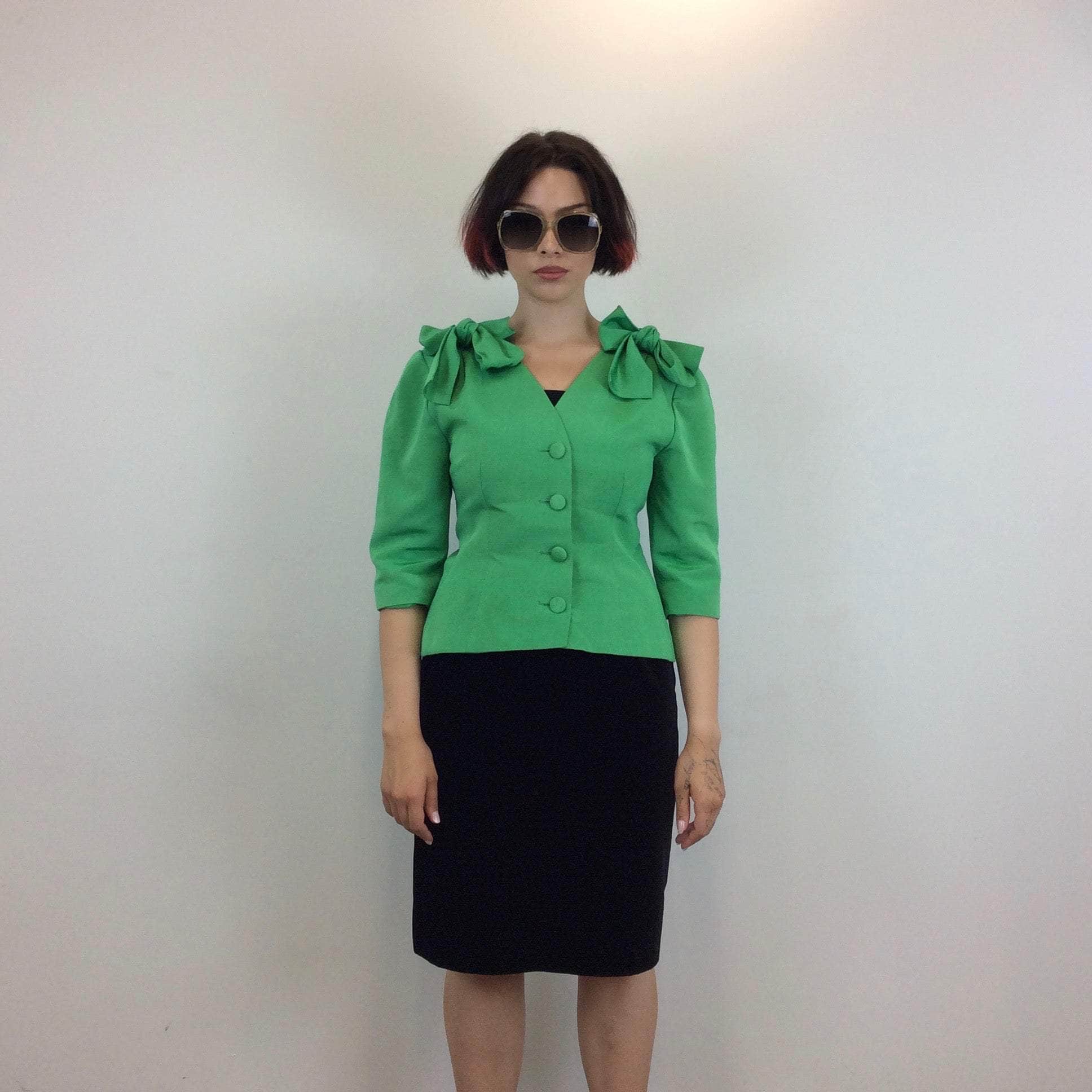 Guy Laroche 3/4 Sleeve Green Blazer Medium - Image 3