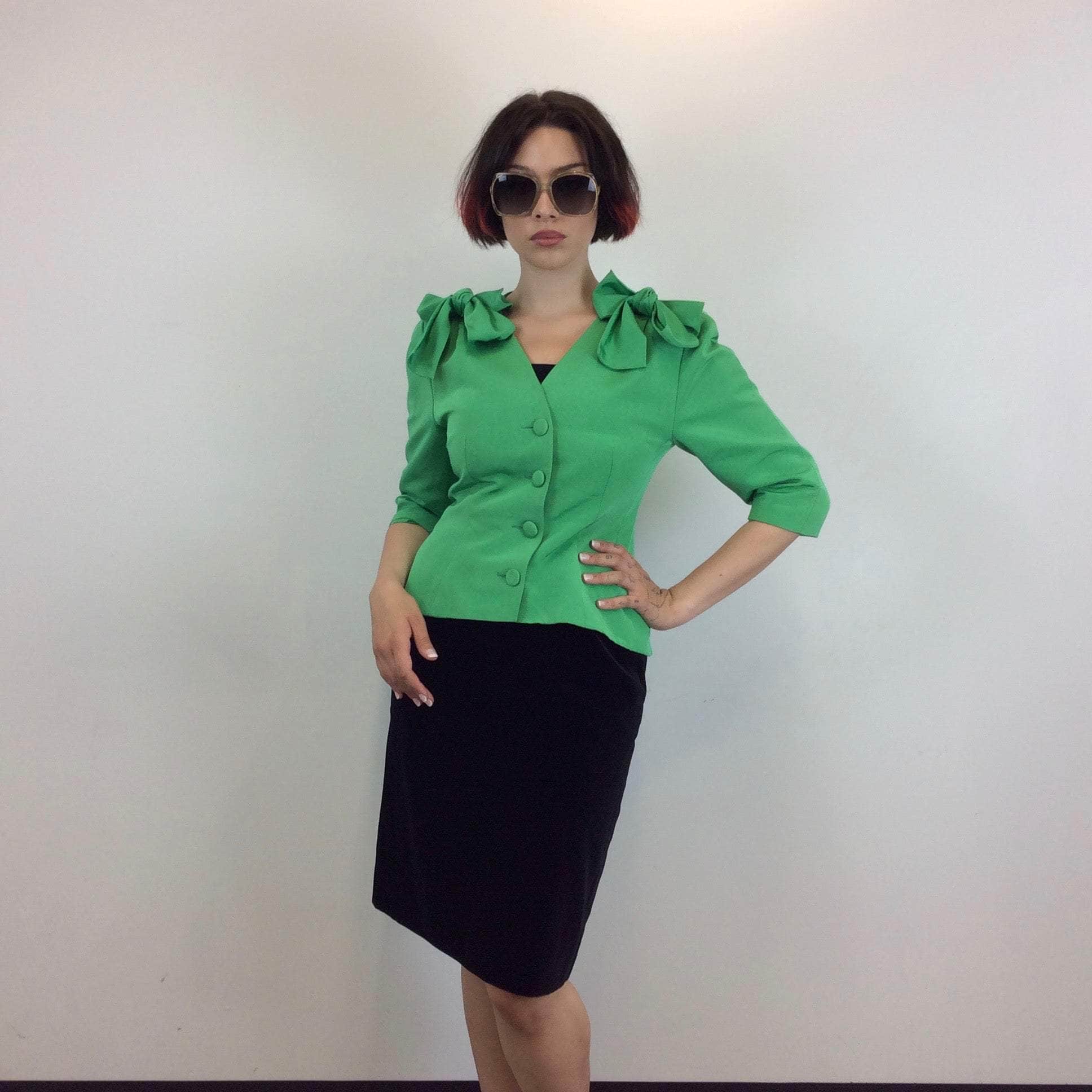 Guy Laroche 3/4 Sleeve Green Blazer Medium - Image 4