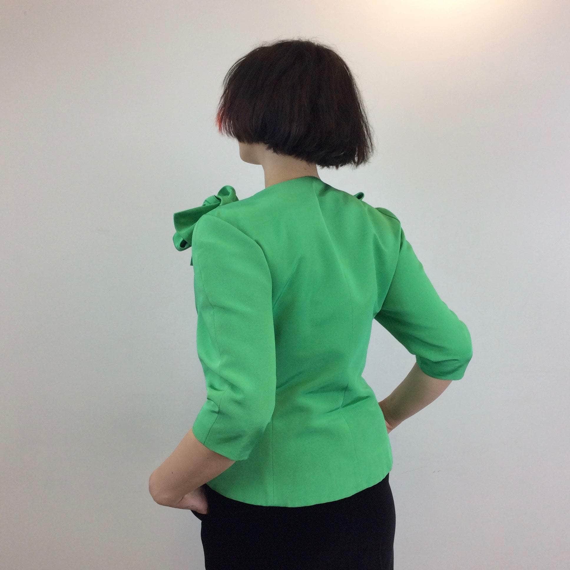 Guy Laroche 3/4 Sleeve Green Blazer Medium - Image 5