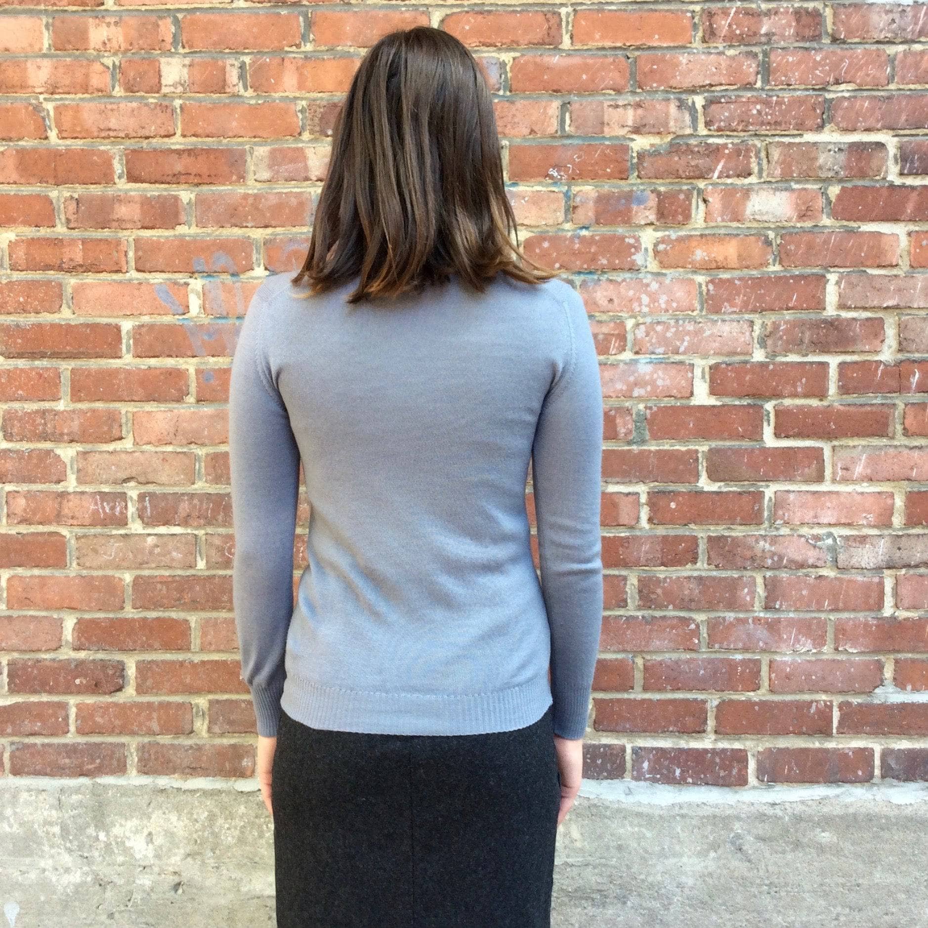 Rodier Grey Mock Neck lightweight Wool Sweater Small-Medium - Image 3