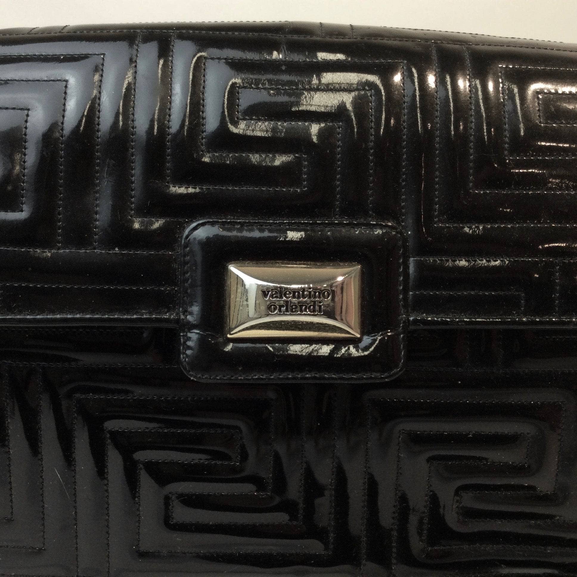 Valentino Orlandi Quilted Black Patent Leather Purse - Image 4
