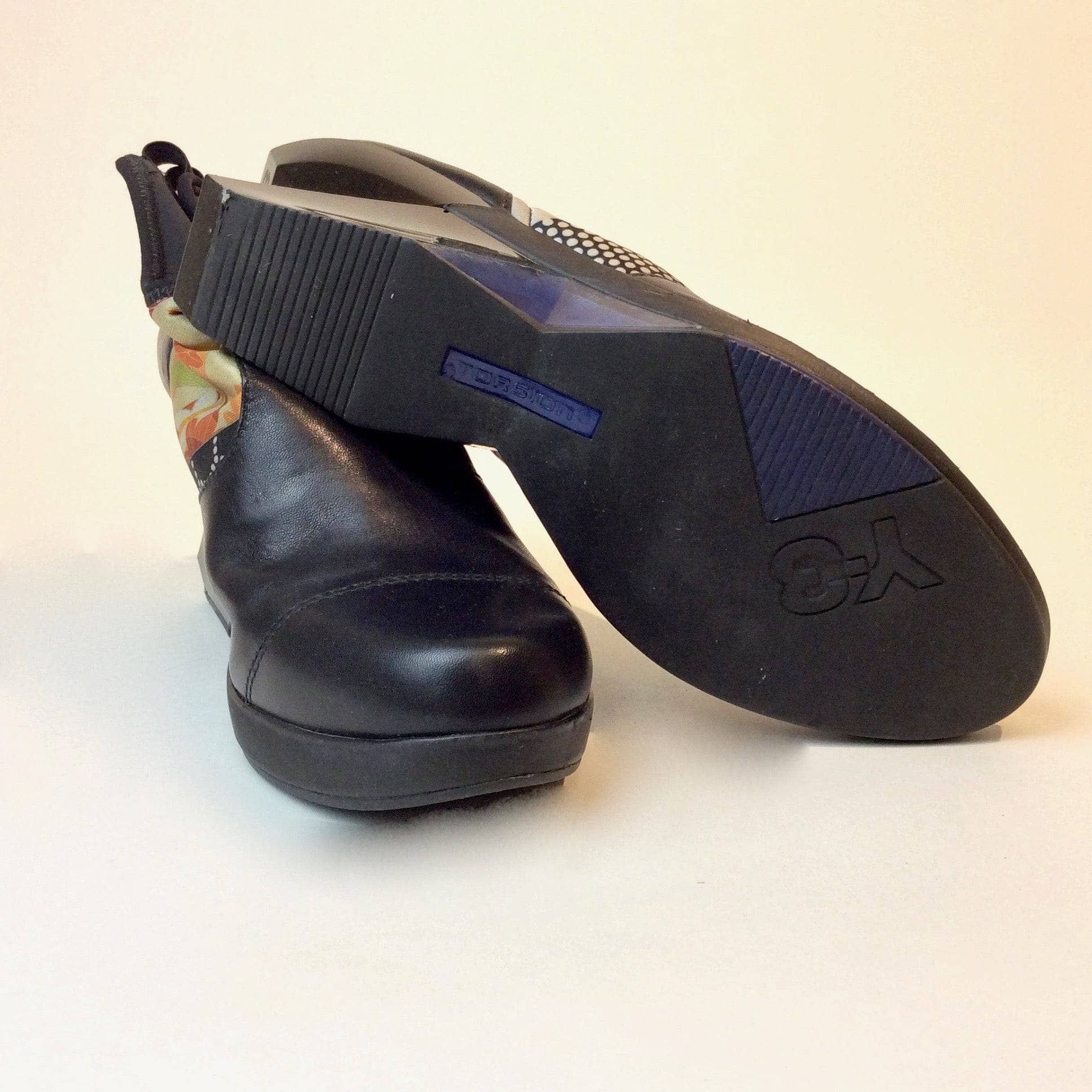 Yohji Yamamoto Y3 Sculptured Heel Leather and Neoprene Shoes S/M - Image 4