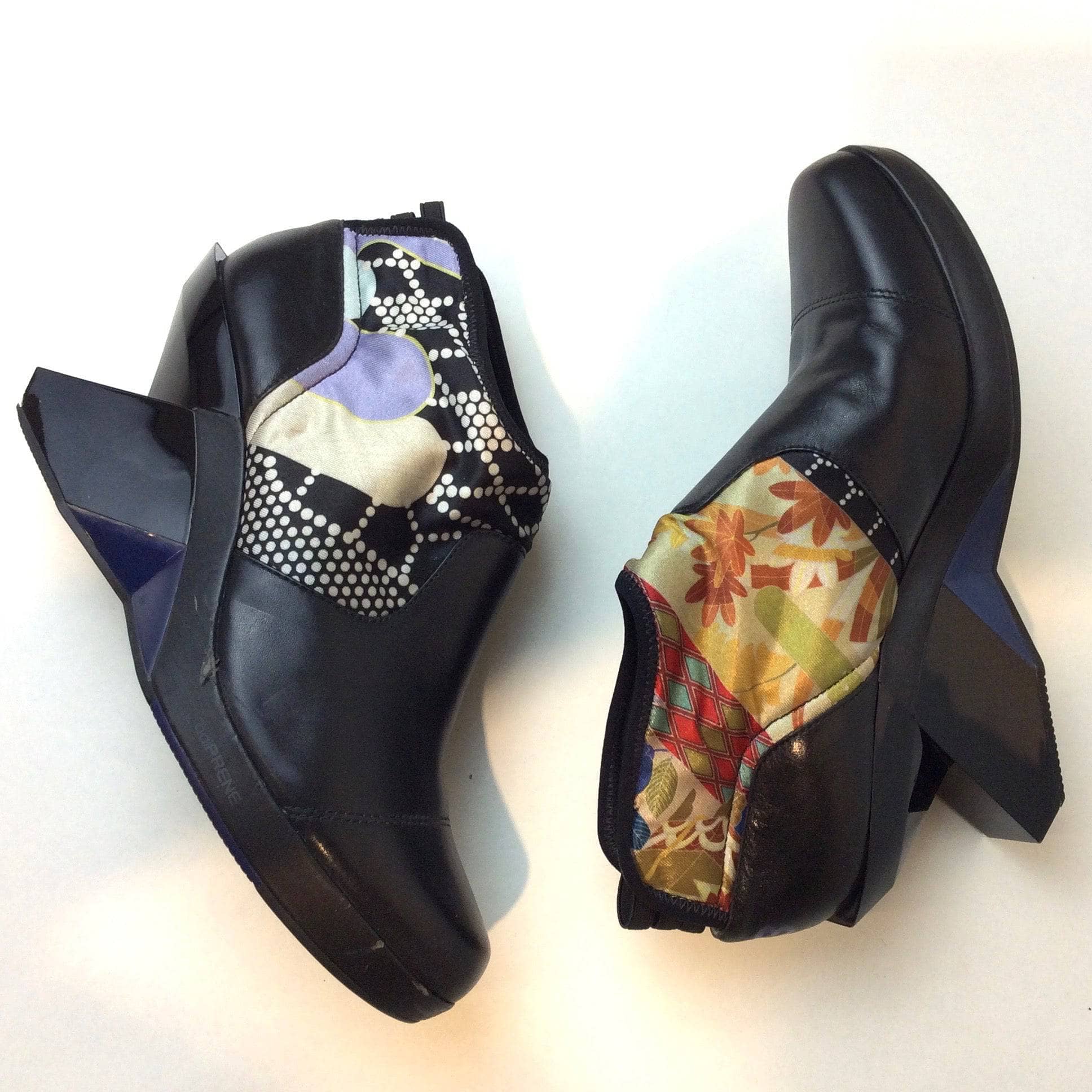 Yohji Yamamoto Y3 Sculptured Heel Leather and Neoprene Shoes S/M - Image 6