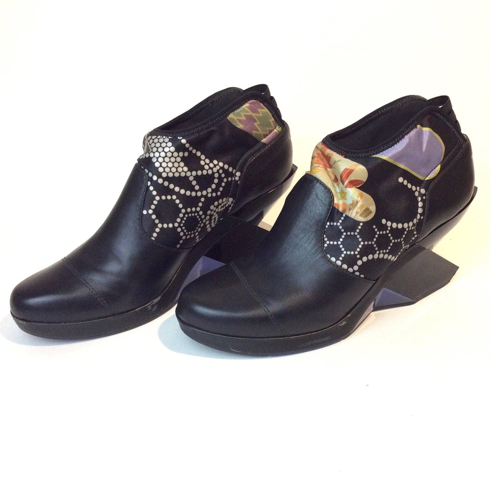 Yohji Yamamoto Y3 Sculptured Heel Leather and Neoprene Shoes S/M - Image 7